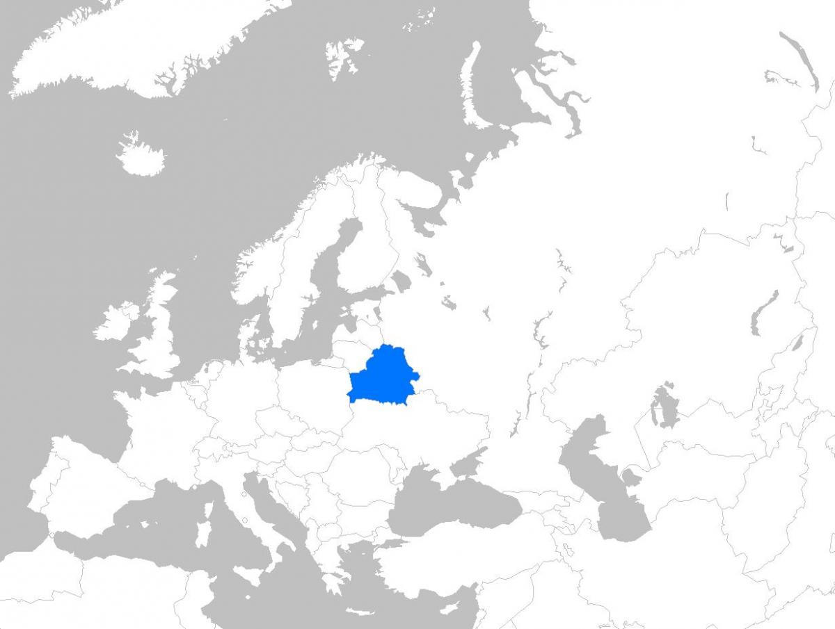 Mapa Běloruska evropě