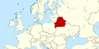 Bělorusko umístění na mapě světa