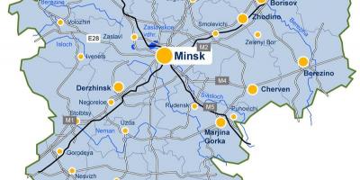 Minsk mapa Běloruska